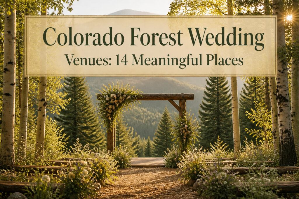 A scenic forest with greenery and natural light for a wedding.
