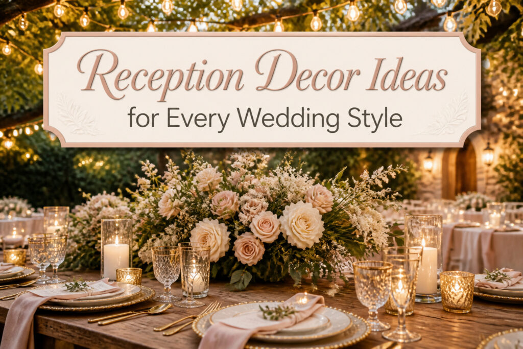 A wedding reception with floral centerpieces and soft ambient lighting.
